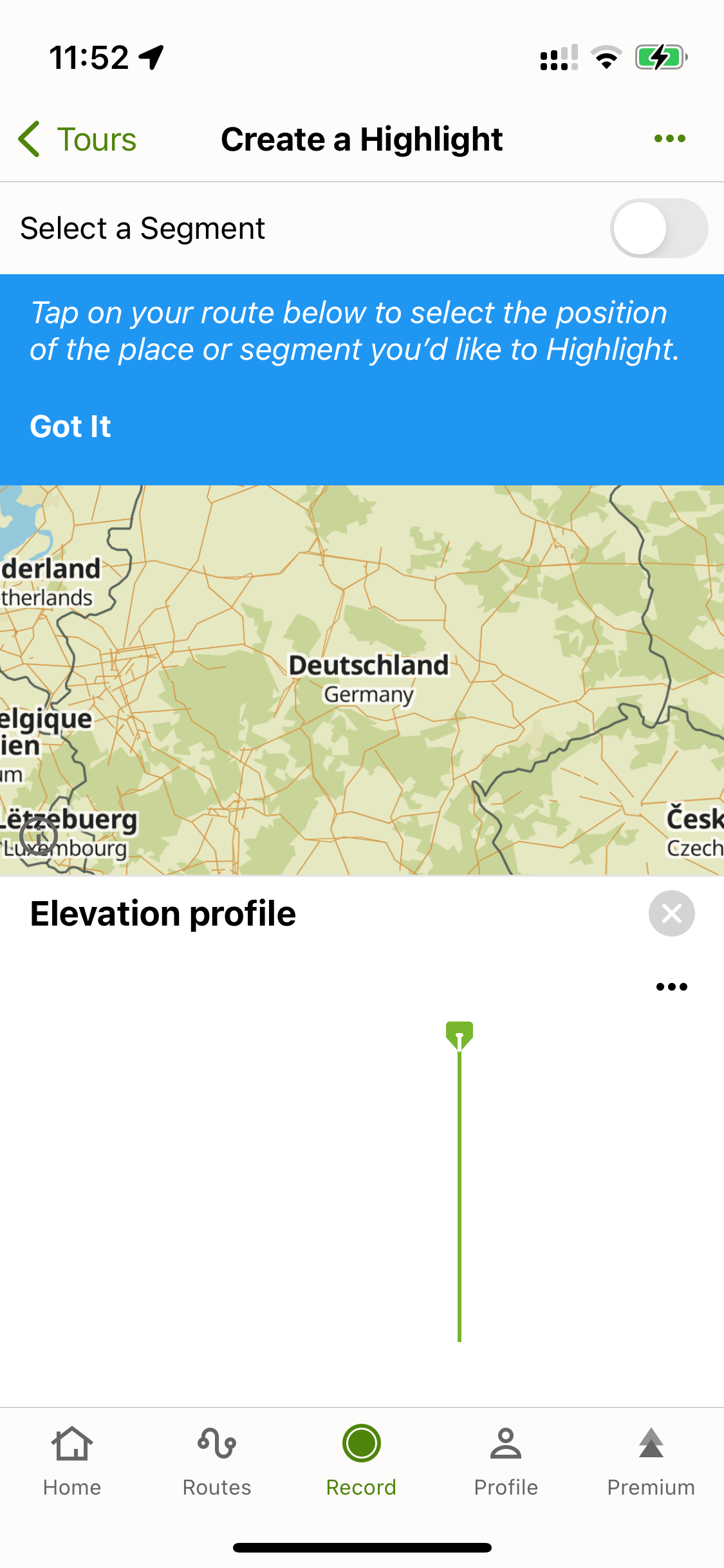 empty elevation profile